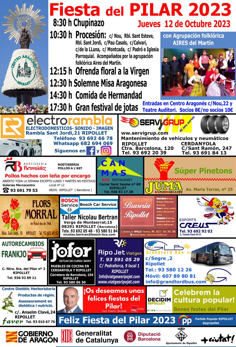 C_aragones_ripo's tweet photo. #ajripollet #ripollet #ripollet_cultura #fiestaspilar #aragon https://t.co/J5PH2anHWs