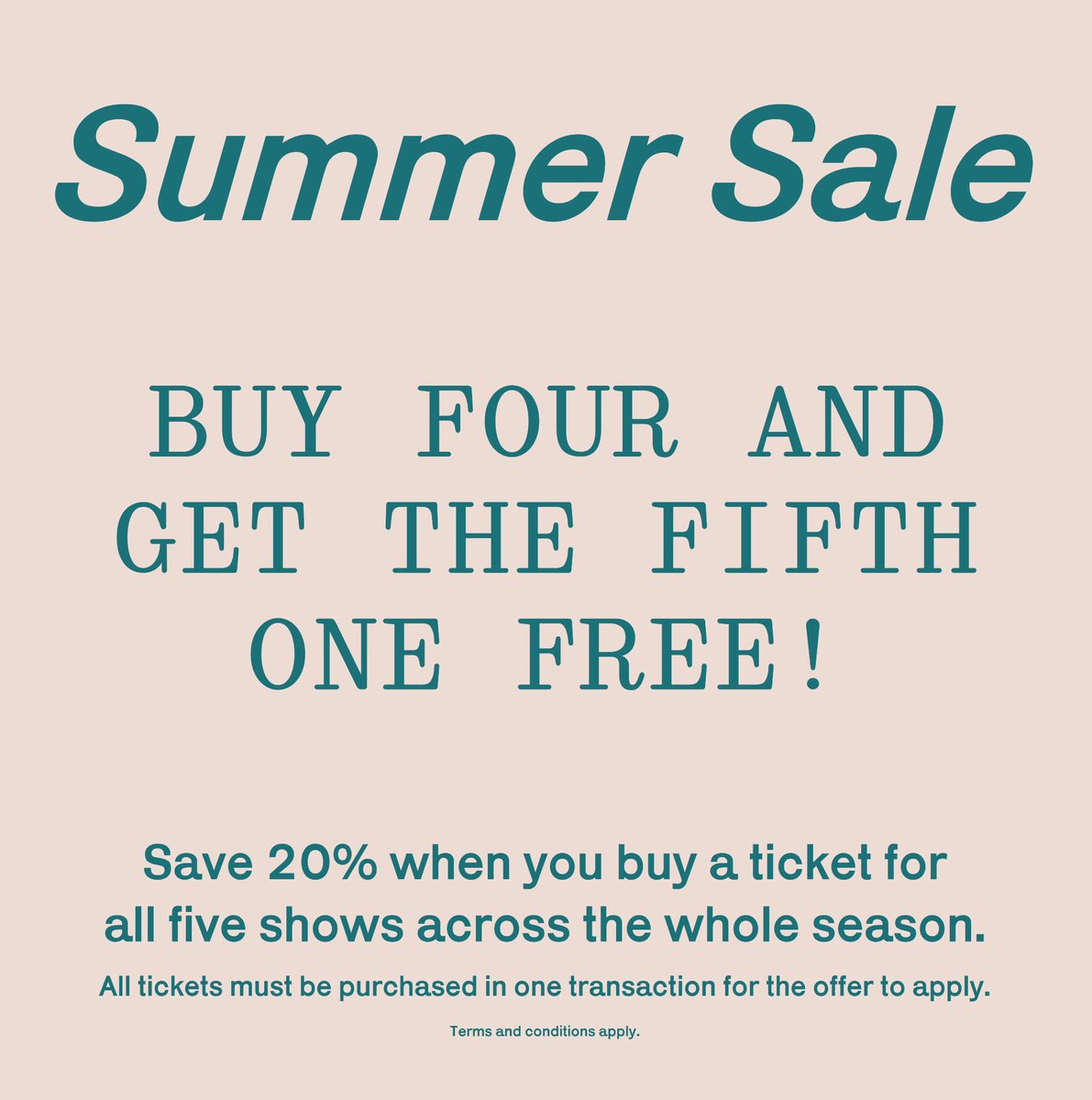 Summer sale!!! Buy four tickets you get one free! Get 20% off when you buy a ticket for each show across the season. Terms and conditions apply. Buy your tickets: bit.ly/HTCmm
#maggiemay #haslandtheatrecompany #lovetheatre  #dementiaawareness #chesterfield #theatre