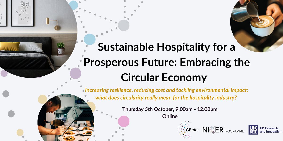 Attention hospitality professionals curious about circularity! 📢 Join us on October 5th where we'll introduce the circular economy, and explore how it boosts resilience, cuts costs, and reduces environmental impact. Register now! 🍻☕🛏  lnkd.in/eA8HPYvJ