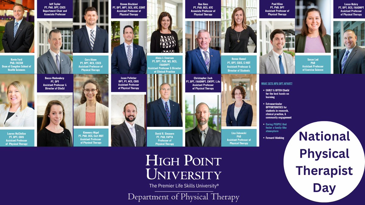 Happy National Physical Therapist Day! Today, we want to take a moment to celebrate &amp; appreciate our amazing HPU DPT professors who inspire &amp; guide our students daily on their incredible journey toward becoming future PTs. #nationalpetday #physicaltherapyy #dpt #PTProfessorsRock