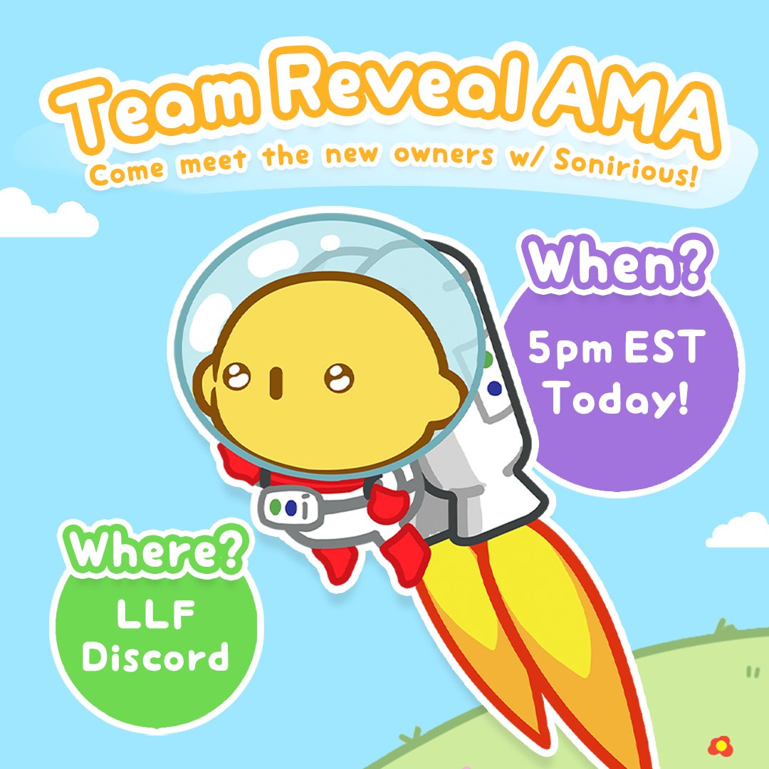NEW TEAM REVEAL TIME IS TODAY!!🍋👀

Get to know the new team, learn about their vision, and ask questions.

5PM EST in the LLF Discord, excited to see you there!💛