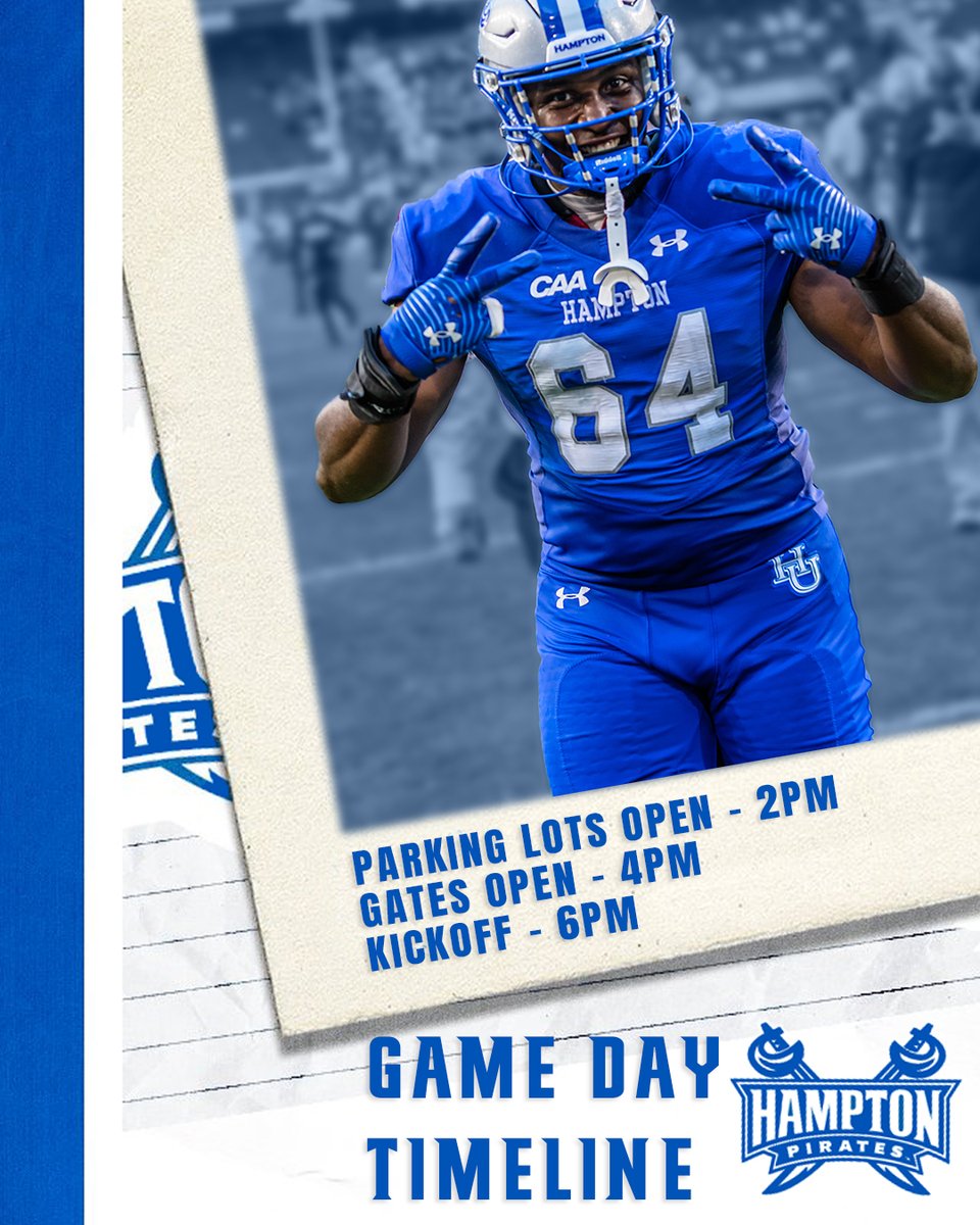 Game Day Timeline for tomorrow's Battle of the Bay

#WeAreHamptonU <a href="/ShawJcori/">Lul Cori 💎</a>
