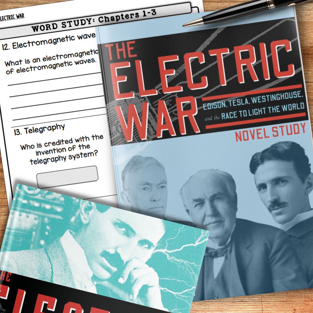 This novel study aligns with 💡The Electric War by Mike Winchell and was created to be used in the secondary science classroom with a major focus on science vocabulary and reading comprehension.⁣
teacherspayteachers.com/Product/The-El…
#iteachela #scienceteacher #iteachscience #novelstudies