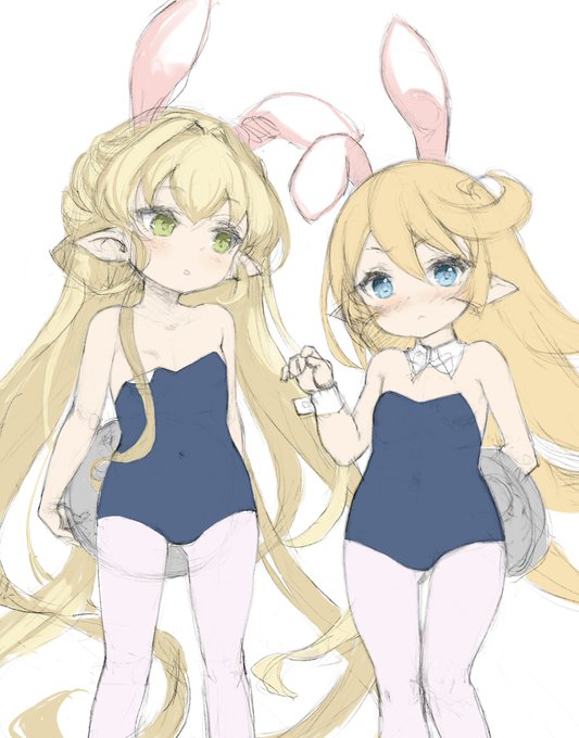 少し前に描いたバニー絵の没ラフをこっそり置いとく('っ・ω・)っ 