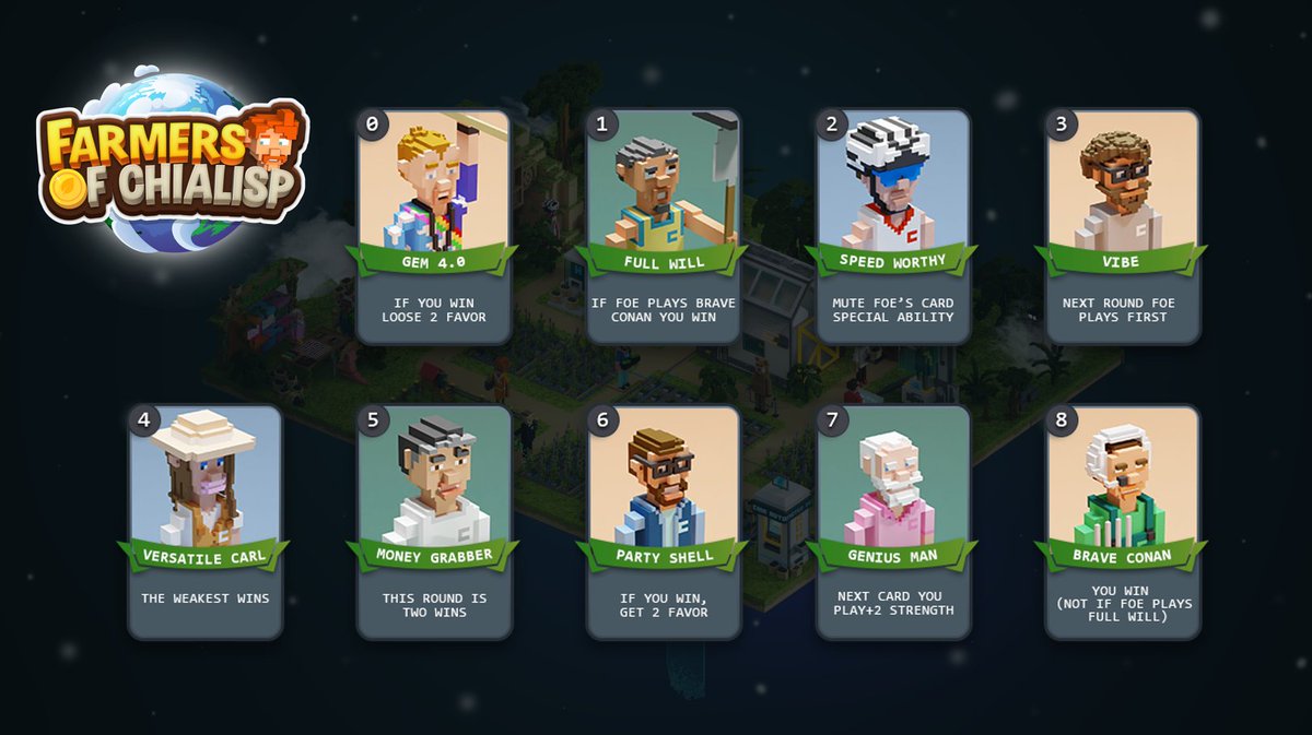 🌱 🅲🅾🅽🆃🅴🆂🆃 🌱

Think you're a Chia expert, hm? Prove it 🤓

The first person to correctly name everyone pictured on the cards below wins a FREE #FoC #NFT Mint Pass! 🔥

👇 Comment your answers below and tag #XCH $XCH #Chia 👇

Show how #Chia savvy you are 💚