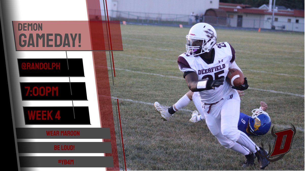 GAMEDAY!!! We hit the road to take on Randolph in Trailways action! Game will be streamed on Randolph's district YouTube page. Excited for another opportunity for our kids, Go Demons! #YB4M