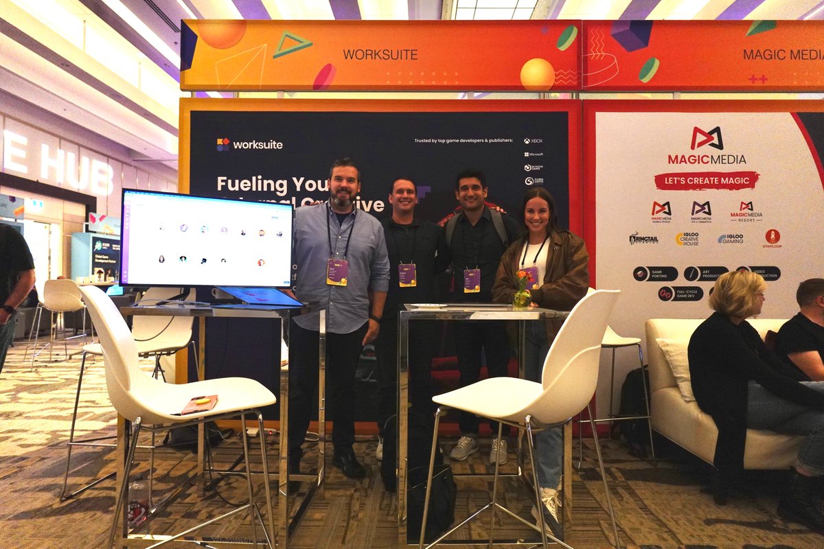 worksuite_com's tweet image. 🎮The #Worksuite team has respawned at #XDS23! We’re on a quest to share how we can help ExDev Managers and Producers save thousands of hours in administrative labor!  🤖  Say hi to our avatars ready to help you focus on building relationships and creative work - not paperwork 🚀