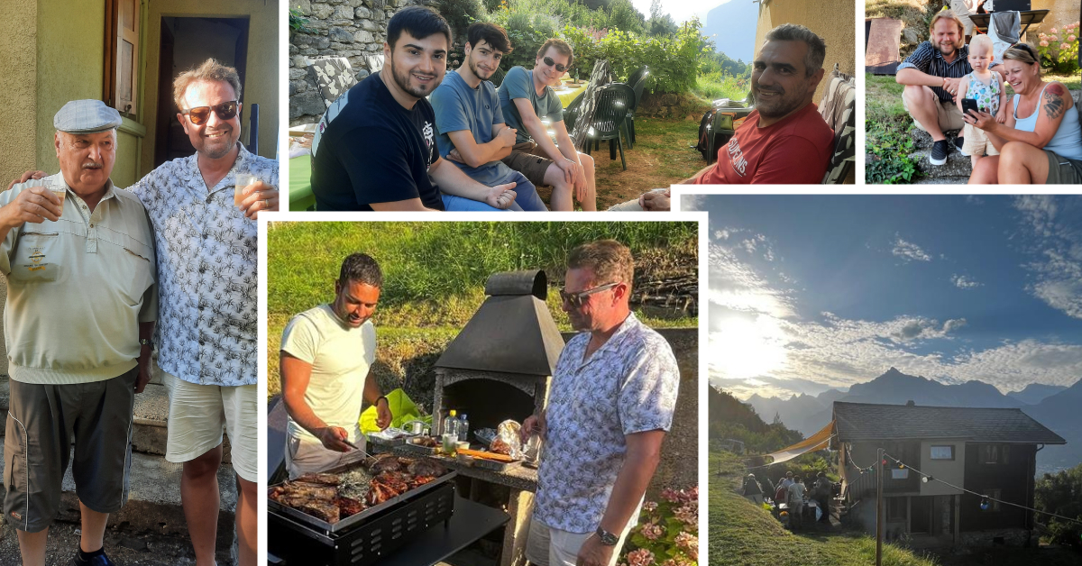 Unforgettable moments of our company barbecue for our team based in Sierre, Switzerland, which took place on August 19. 🍔🌭🎉  📸👥 #BBQEntreprise #UnitedTeam #Souvenirs