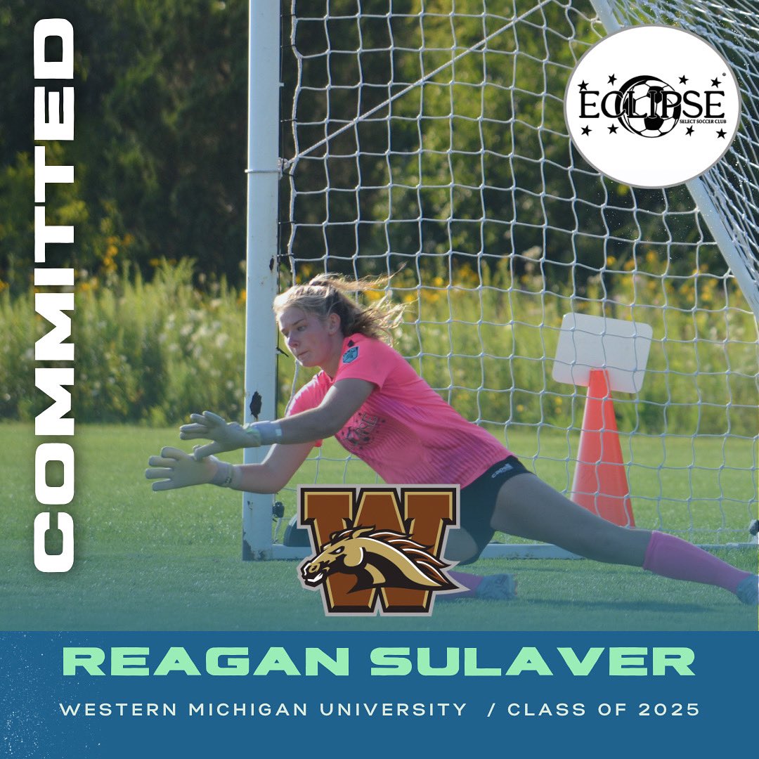𝑪𝑶𝑴𝑴𝑰𝑻𝑻𝑬𝑫

@ecnlgirls U17’s <a href="/rsulaver4/">reagan sulaver</a> has committed to play for <a href="/WMUWomensSoccer/">WMU Women's Soccer</a> in the <a href="/MACSports/">MACtion</a> 

Way to go Reagan 🙌🏼 

#TheEclipseNation #ProvenPathway #LetsRide