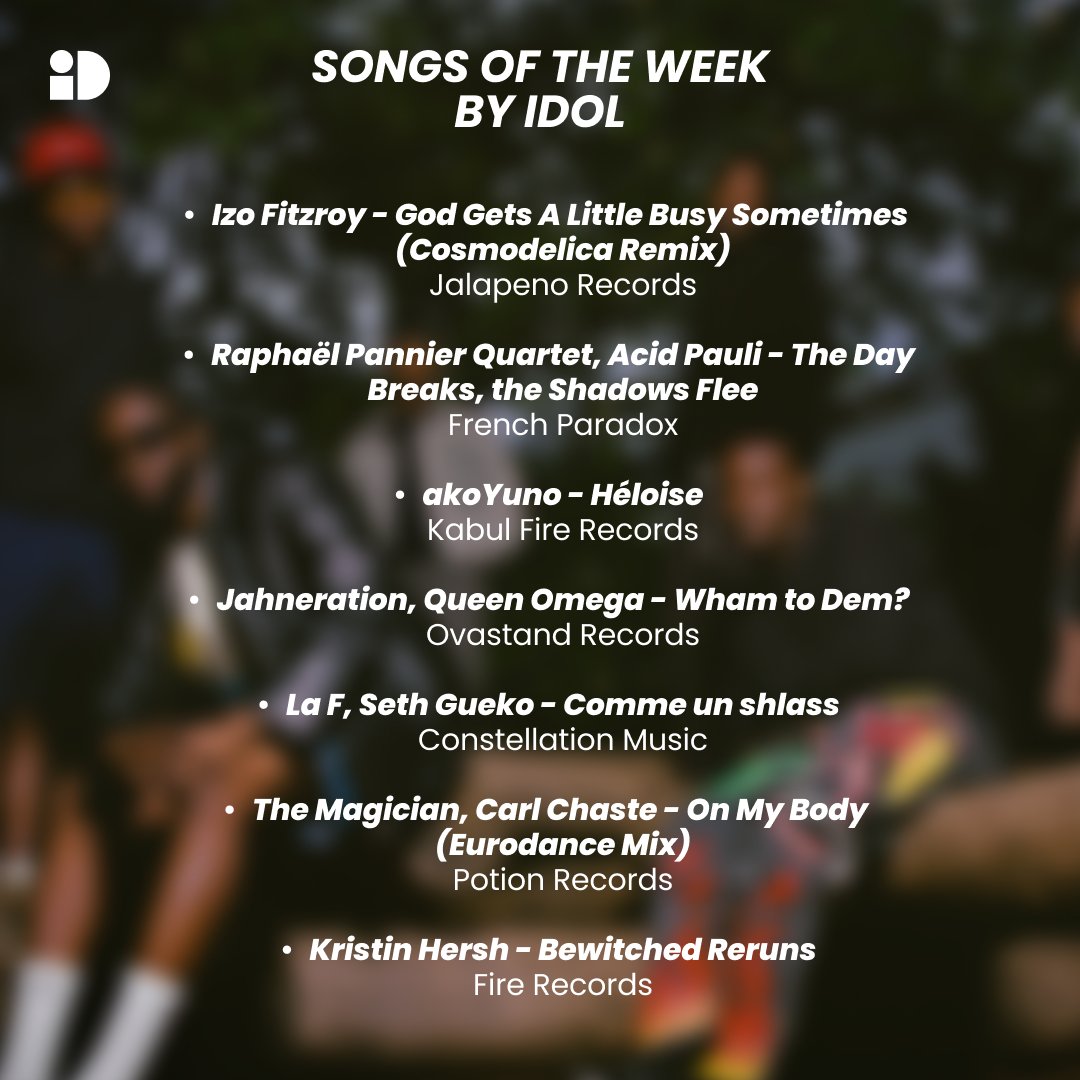 Follow now to hear IDOL's #songsoftheweek, featuring @SuperJazzClub, @mounika_beats, @matthalsalljazz and much more on our freshly updated playlist: idol-io.ffm.to/songsoftheweek