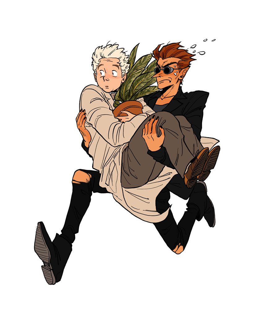 JohannaTheMad's tweet photo. "Rescuing me makes him so happy"

#GoodOmensFanArt #goodomens #ineffablehusbands https://t.co/TF0jR4KDCm