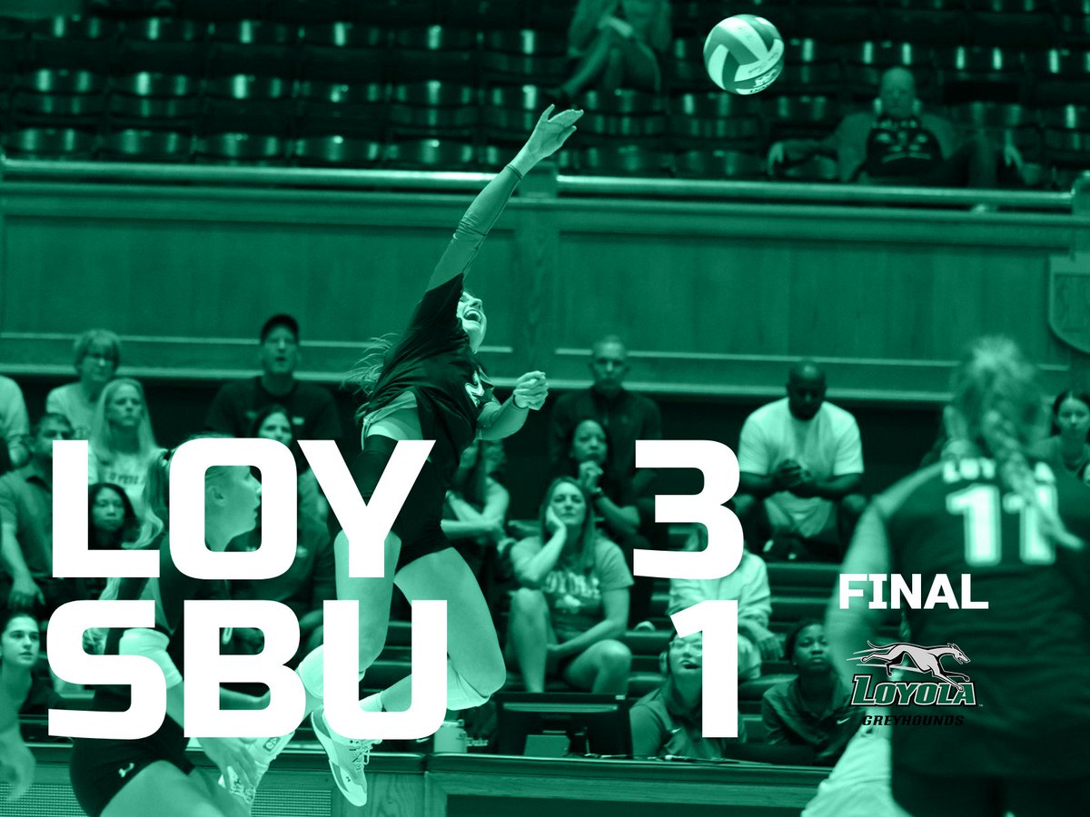 Loyola Volleyball (@loyolavb) on Twitter photo FINAL: <a href="/LoyolaHounds/">Loyola Greyhounds</a> 3, Stony Brook 1
(25-23, 25-27, 25-19, 25-16)
Riley Hamilton put away a career-high 1️⃣6️⃣ kills in the win! Hounds play again at 4:30 p.m. against Siena.
#gohounds | #patriotvb | <a href="/Patriot_Gameday/">Patriot League GameDay</a> FINAL: <a href="/LoyolaHounds/">Loyola Greyhounds</a> 3, Stony Brook 1
(25-23, 25-27, 25-19, 25-16)
Riley Hamilton put away a career-high 1️⃣6️⃣ kills in the win! Hounds play again at 4:30 p.m. against Siena.
#gohounds | #patriotvb | <a href="/Patriot_Gameday/">Patriot League GameDay</a>