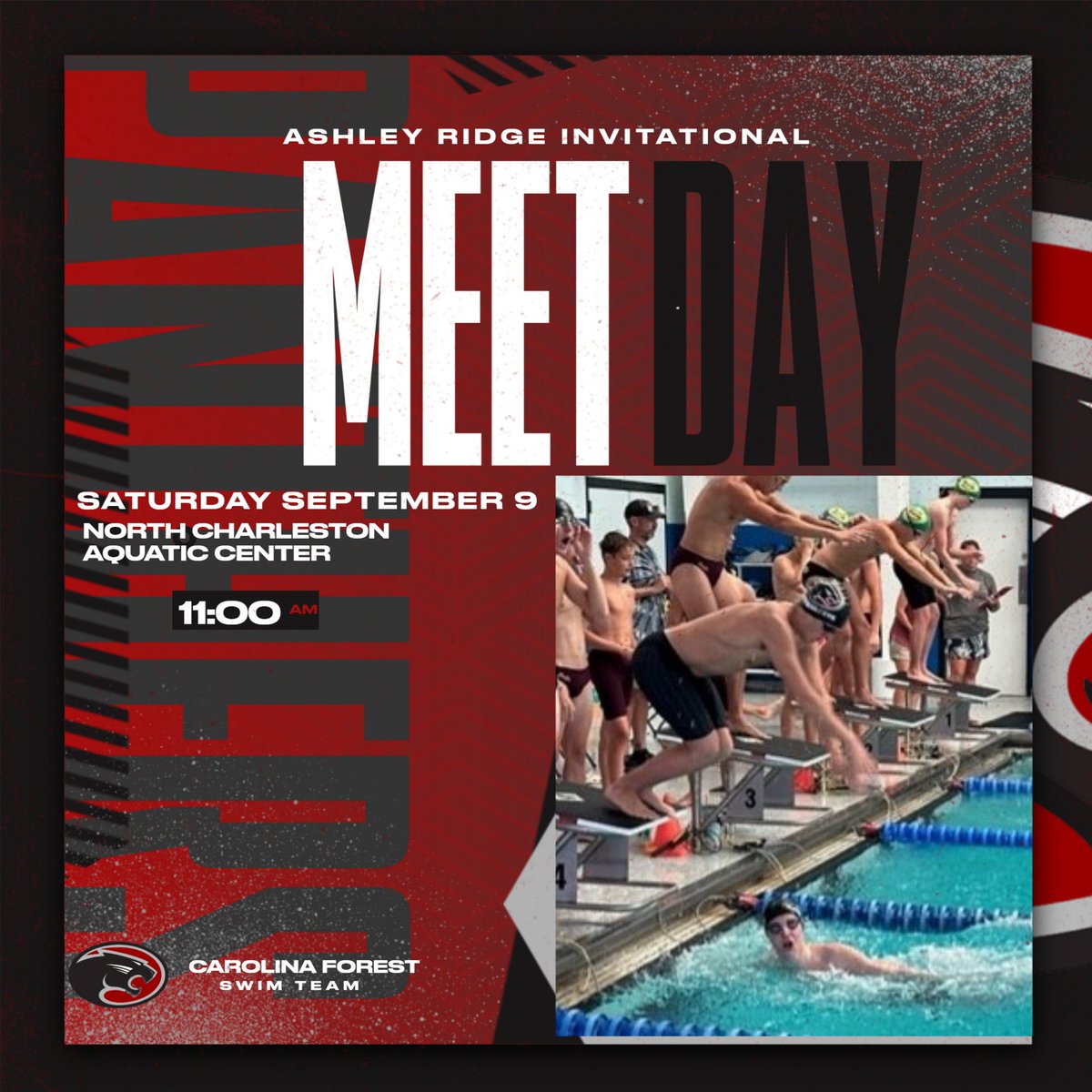 Come support the Carolina Forest Swim Team tomorrow in Charleston!