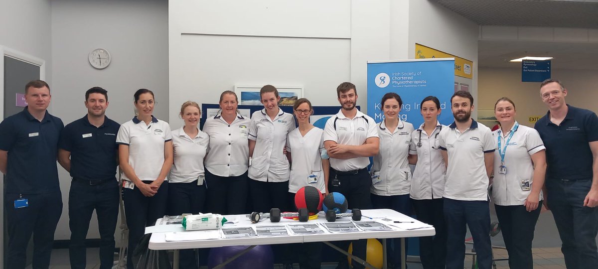 RachelWirtz1's tweet photo. Celebrating #WorldPhysiotherapyDay  2023 in Sligo University Hospital 🎊

This years topic is Arthritis, Juvenille Arthritis, Axial Spondyloarthritis and Physiotherapy profession as experts in exercise prescription @_ISCP_ @CppIscp @WeHSCPs @saoltagroup https://t.co/zrvrltayLc