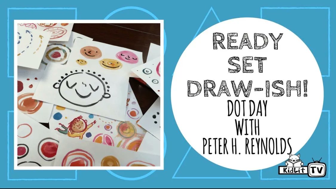 KidLitTV_NYC's tweet image. 🟠#InternationalDotDay is Sept 14ish! We’re celebrating with this special episode of #ReadySetDraw featuring THE DOT author/illustrator, @peterhreynolds. Watch &amp;amp; learn as Peter draws a dot galaxy: buff.ly/465a9Rh @DotClubConnect #dotday @Candlewick @tjshay