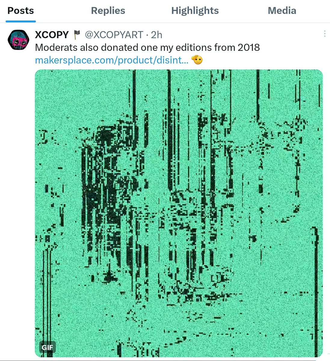 Gm <a href="/CozomoMedici/">Cozomo de’ Medici</a> <a href="/krybharat/">Bharat Krymo</a> <a href="/Vince_Van_Dough/">VincentVanDough</a> 
<a href="/Artifaction2/">Artifaction²</a> <a href="/Anonymoux2311/">Anonymoux</a> <a href="/punk6529/">6529</a> <a href="/art_pleb/">art pleb</a> <a href="/Artifaction2/">Artifaction²</a> <a href="/basileus_eth/">Basileus 🕊️</a>

👉 event.makersplace.com/exhibit/castle…

The Alotta Money tribute charity exhibition ends in 5 hours. Incredible work by  <a href="/money_alotta/">ᗩᒪᎧTTᗩ ᗰᎧᑎEY❂</a> <a href="/XCOPYART/">XCOPY 🏴</a> <a href="/Hackatao/">Hackatao ♛</a>
<a href="/muratpak/">Pak</a>