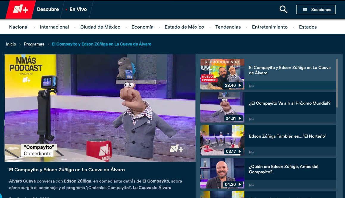 AlvaroCueva's tweet image. Yo que tú miraba esto: nmas.com.mx/noticieros/pro… @EDSONZUNIGA @Compayitoof @nmas #Nmas #Compayito #EdsonZuñiga #Comedia #Humor #Comediante #streaming #recomendacion #recomendaciones #nmaspodcast #podcast #chocalascompayito #VIX #LasEstrellas #LaCuevaDeAlvaro