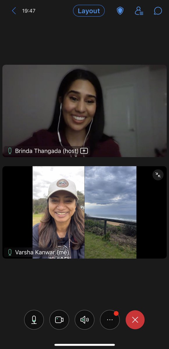 VarshaKanwar's tweet photo. #FriYaY ๐ wrap to the week with walking 1:1 #LifeOnWebex monthly mentoring check-in with Diana and Brinda. #Grateful for #Cisco @Webex for enabling and empowering #hybridwork at its best. #WeAreCisco #LoveWhereYouWork #WomenOfCisco #StrongerTogether https://t.co/QzcTIJd8fQ
