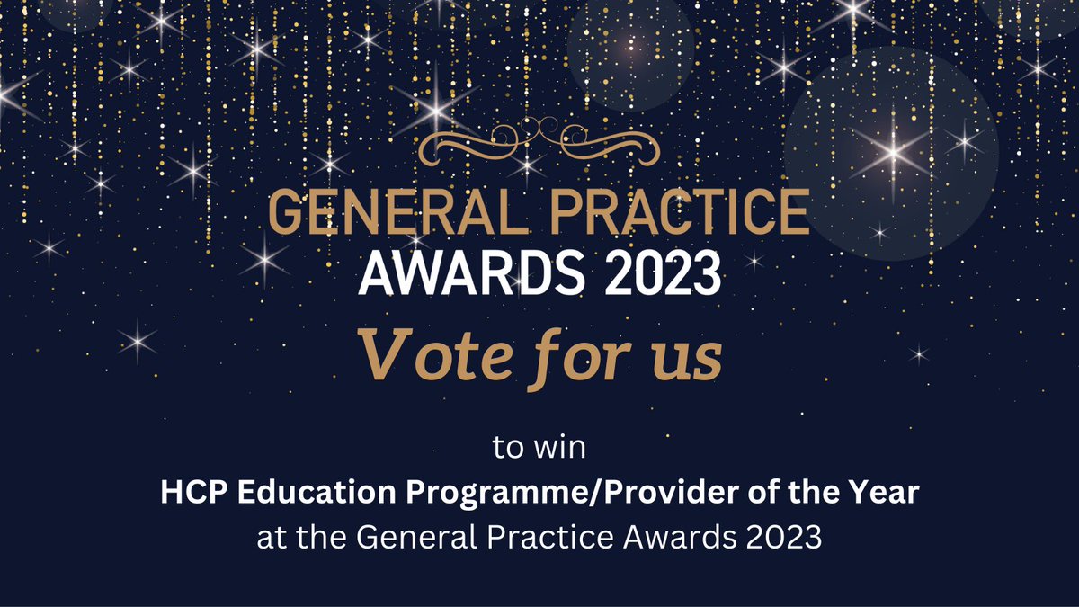 An absolute honour to be shortlisted for this years General Practice Awards 2023 in the HCP Education Programme/Provider of the Year category Please vote for us at: generalpracticeawards.com/supplier-votin… @gp_awards #gpawards #NHS #primarycare #cardiology #healthchecks