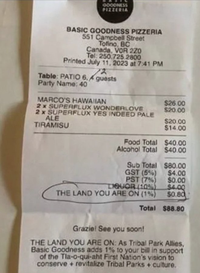 Josieamycashman's tweet photo. In Canada, they are paying a new tax for the "land you are on." The same division is happening worldwide. Remember, the LNP/ALP signed us up to the Great Reset/Agenda 2030. This is the fight we are in the middle of now. They are hiding this fact from you using Aboriginal people as the scapegoat. This is happening in the US, Australia, Canada, and New Zealand as part of the worldwide rollout for you to  "own nothing and be happy."
