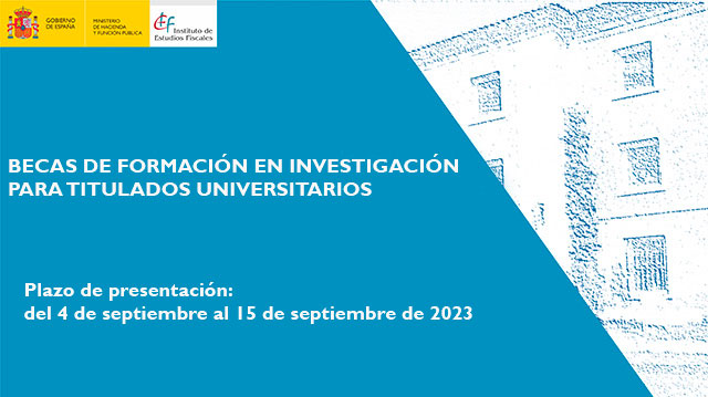 👨‍🎓👩‍🎓 Becas de formación en investigación para titulados universitarios

Becas en el ámbito del análisis de las políticas de gastos e ingresos públicos; sistemas fiscales comparados; estadística tributaria y sociología tributaria...

Más info: ow.ly/H4eE50PJaAJ