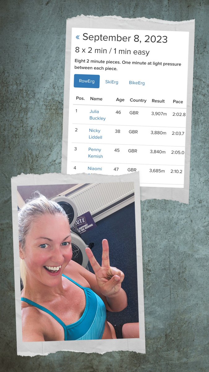 JuliaBFit's tweet image. Smashed Day 5 of the @concept2 WOD Week Challenge! No.1 UK lady for today's WOD (for now - celebrating while I can 😉😆). Sweaty but sweet!✌️ 

#concept2 #C2Challenge #rowing