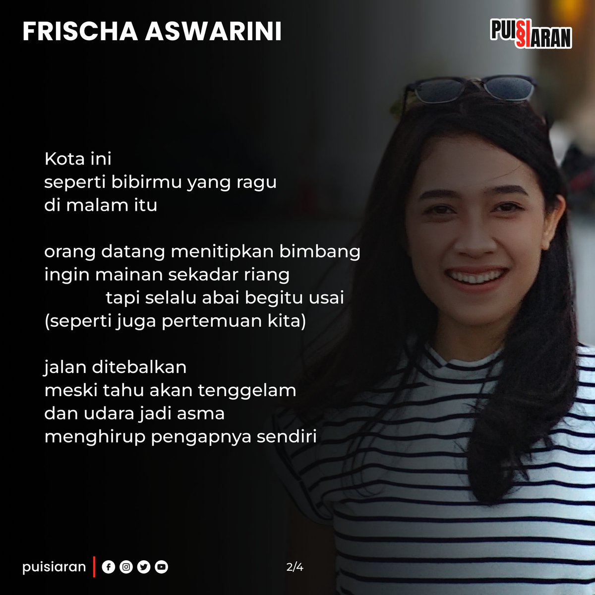 puisiaran's tweet photo. Dalam buku puisi "Tanda bagi Tanya" Halaman 58-59

#puisiaran #frischaaswarini #puisi #tandabagitanya https://t.co/4ET30gxQXA