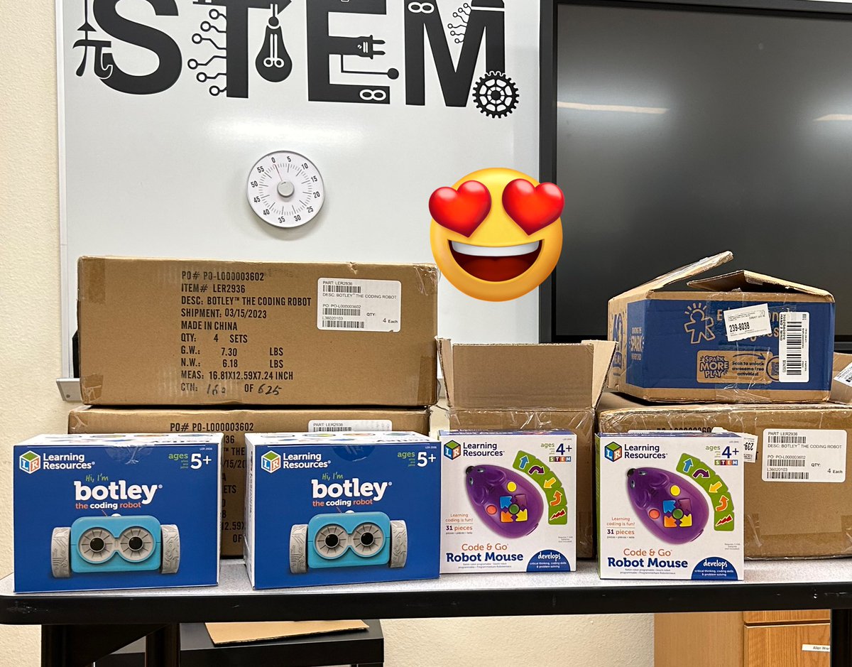 Turner Bartels K8 STEM (@tbk8stem) on Twitter photo The holidays came early at <a href="/TurnerBartelsK8/">Turner/Bartels K8</a> ! Thank you <a href="/HCPSElemScience/">HCPSElemScience</a> for these new bots! We can’t wait to get them into students’ hands! The holidays came early at <a href="/TurnerBartelsK8/">Turner/Bartels K8</a> ! Thank you <a href="/HCPSElemScience/">HCPSElemScience</a> for these new bots! We can’t wait to get them into students’ hands!