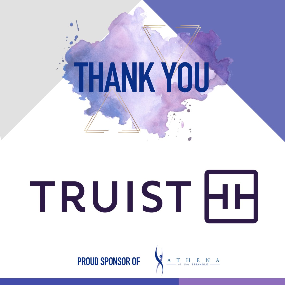 ATHENAtriangle's tweet image. Sponsor Spotlight 🔦

✨Truist✨

Thank you for supporting ATHENA of the Triangle on our mission to support, develop, and honor established and emerging women leaders and their allies. 

#ATHENAoftheTriangle #WomeninLeadership #Sponsors