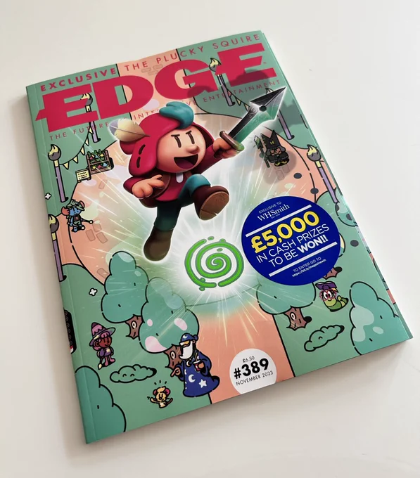 Edge #389, out now - with a Plucky Squire fold-out cover and in-depth feature about the making of the game.   As someone who grew up reading Edge and prizing each issue, this is definitely childhood-dream-come-true territory 