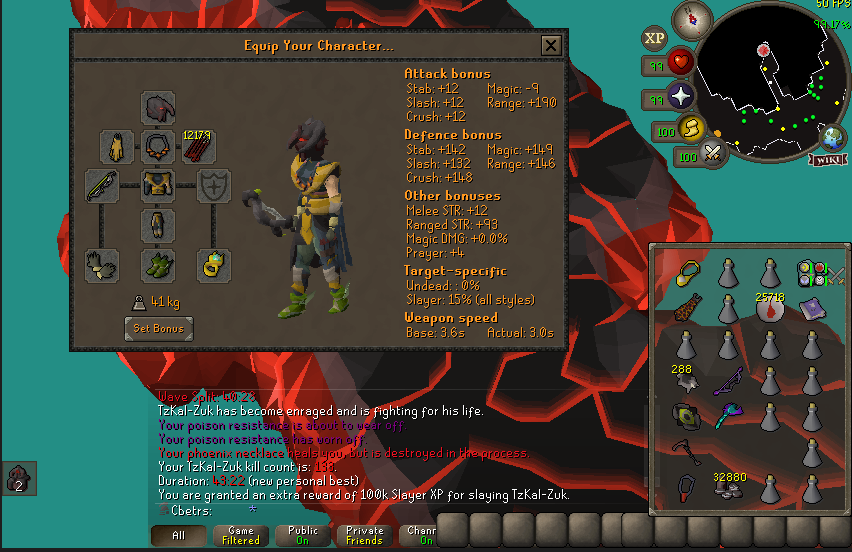 Iron Inferno WR. No claws, 2 way scythe b gloves. Venator carry