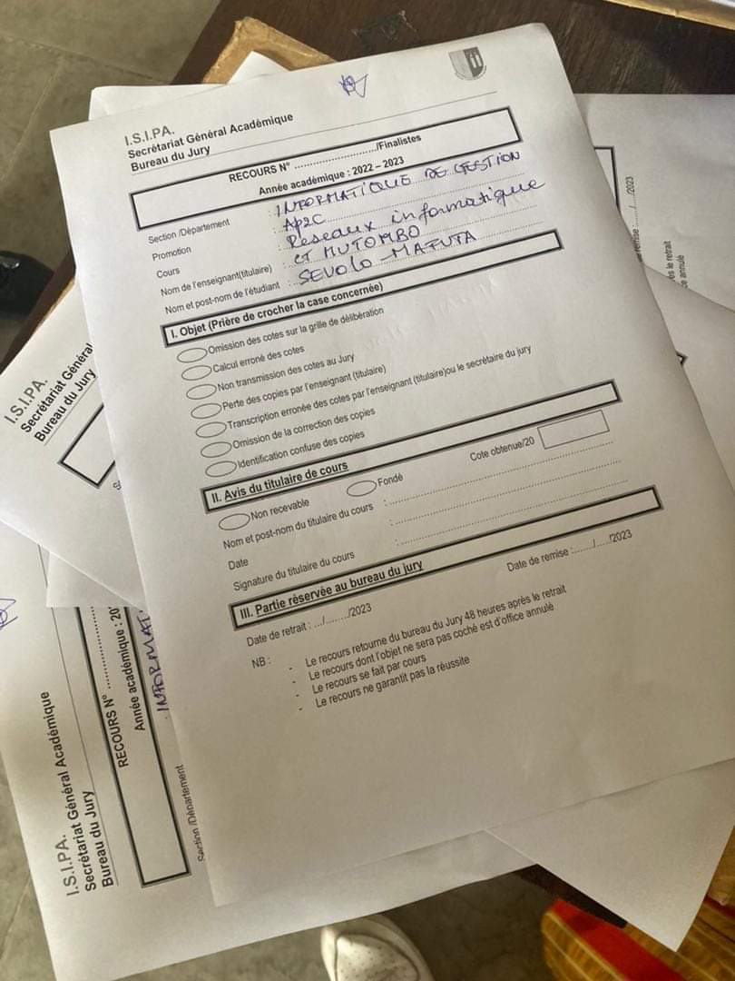 YvesBuya1's tweet photo. #RDC #ISIPA: les choses s'activent déjà et dans la bonne direction pour les soutenances...Un Sursis de 48 heures pour le dépôt des recours des finalistes déjà opérationnel..... https://t.co/lJ1LaQApjY