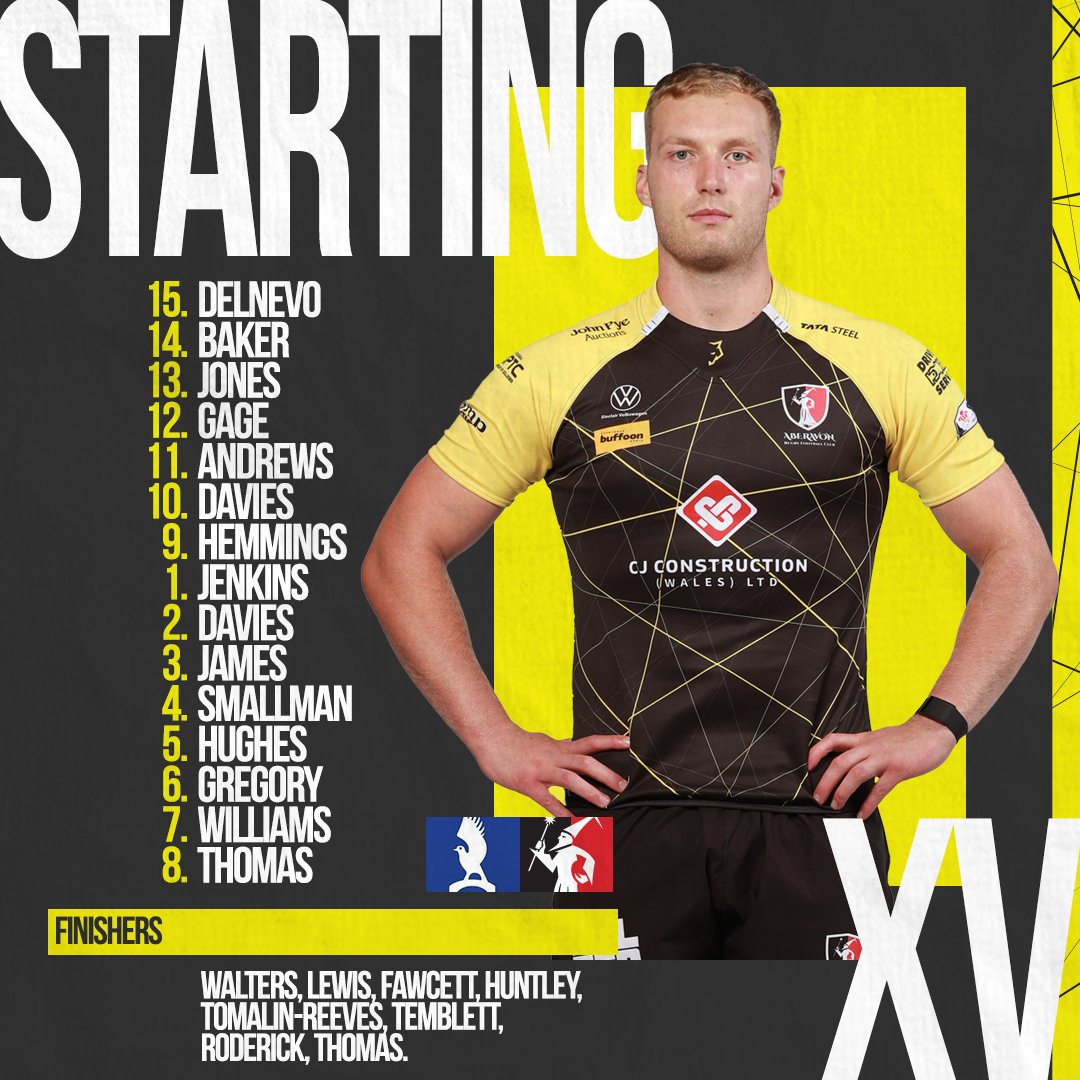 Reminder of our 𝗦𝗧𝗔𝗥𝗧𝗜𝗡𝗚 𝗫𝗩 to face @BridgendRavens today.