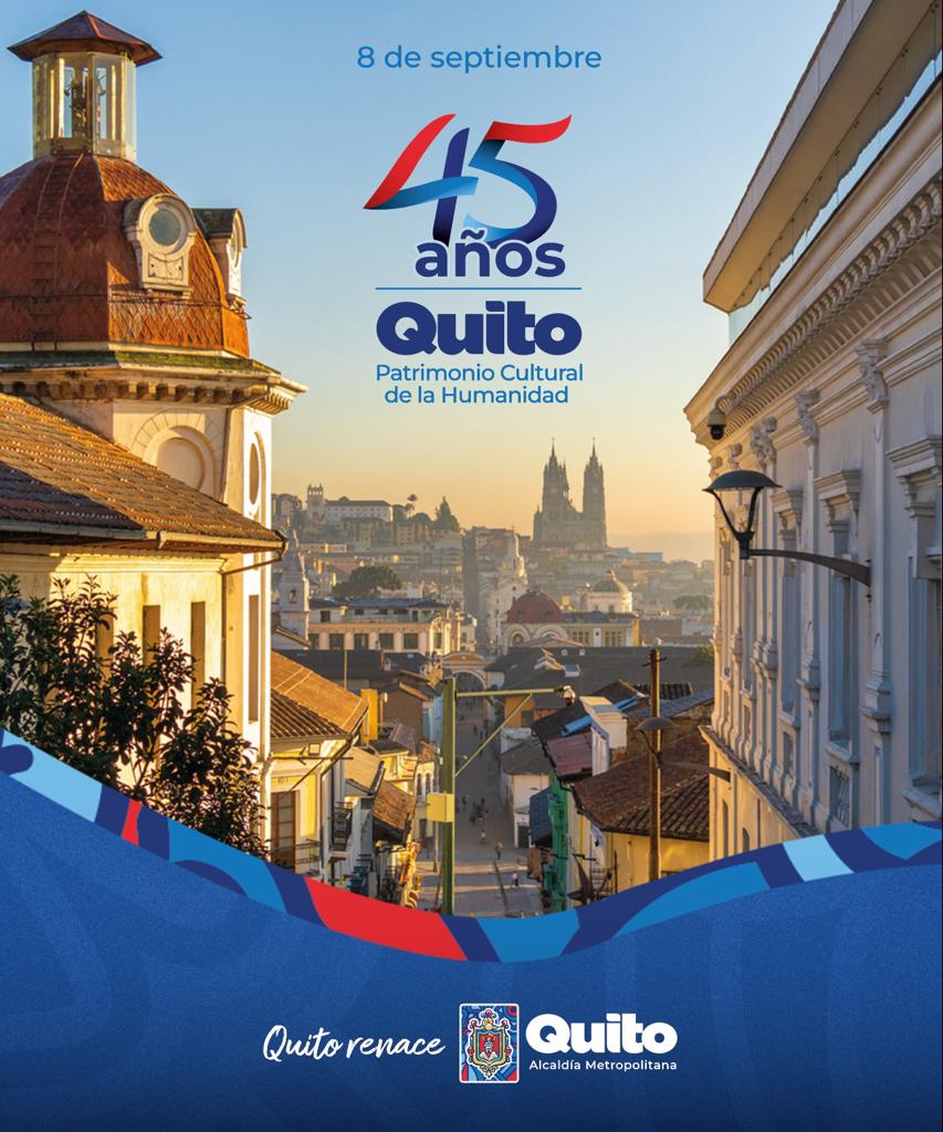 🫶🏼 #Quito45AñosPatrimonio | Un día como hoy, la @UNESCO reconoció a la capital ecuatoriana como primer Patrimonio de la Humanidad. Sus bellas iglesias, conventos y plazas, su entorno natural, su deliciosa gastronomía y su gente, hacen de #QuitoPatrimonioVivo. Con orgullo,…