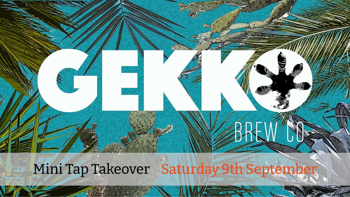 Reminder to all that, as we bask in Riviera-esque weather tomorrow that we'll be having a very exclusive mini-takeover from South of France's Gekko Brew Co - we're very excited about this one!