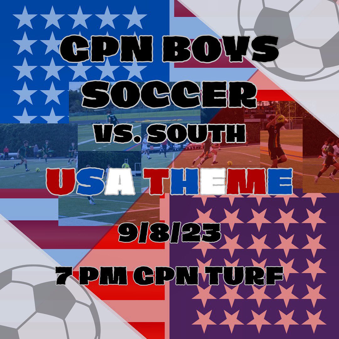 🚨GAMEDAY 🚨and tonight is a BIG one ‼️ Tonight the boys soccer team takes on the blue devils at home and we need the tide to be PACKED ‼️bring the noise and get patriotic in your USA gear ‼️ #gonorth