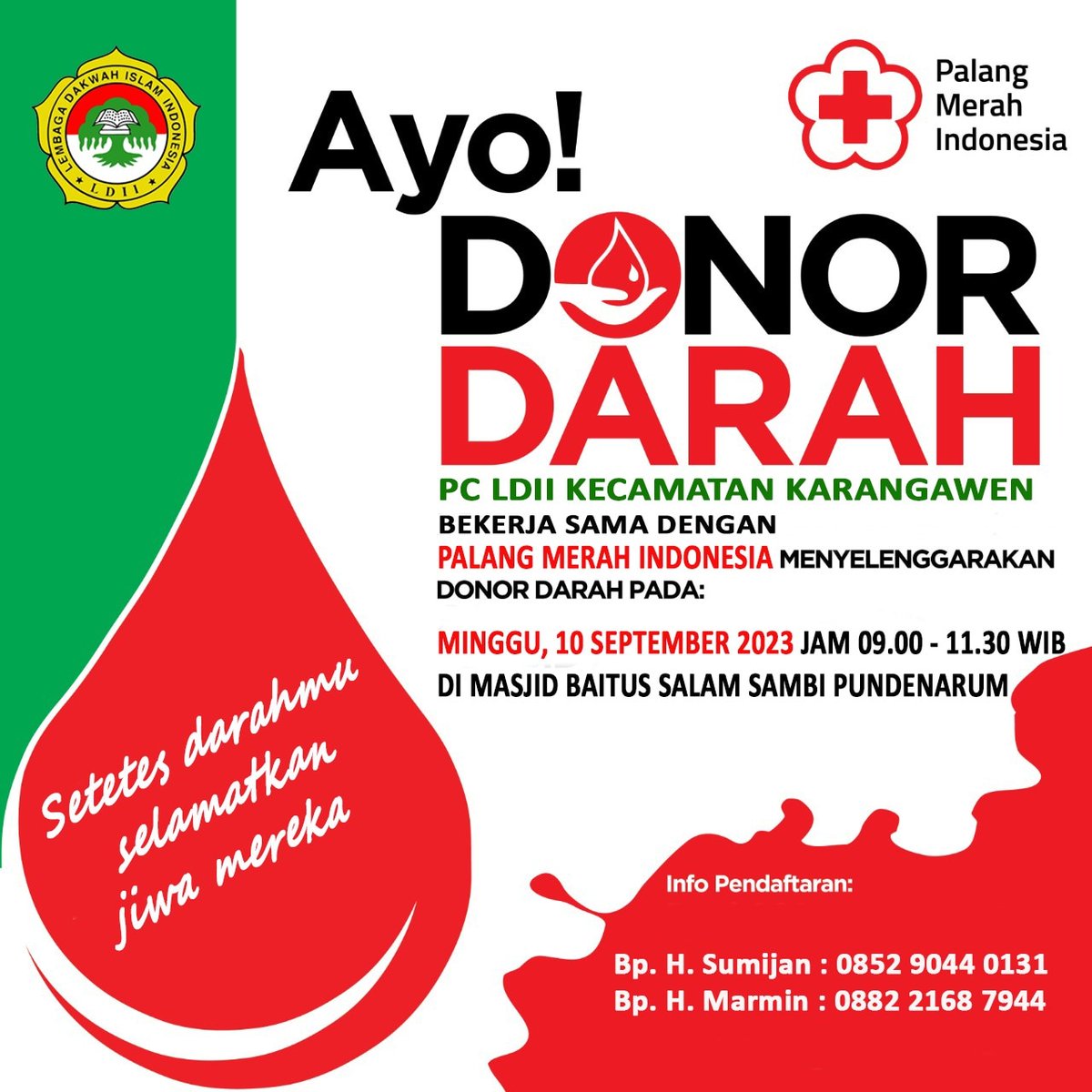 PcLdii's tweet photo. Mari berpartisipasi dalam giat kemanusiaan
#donordarah
@Polres_Demak 
@prokompim_demak 
@dim0716demak 
@bpbd_demak 
@ldii_news 
@dpwldiijateng https://t.co/nNDxbfuK5f