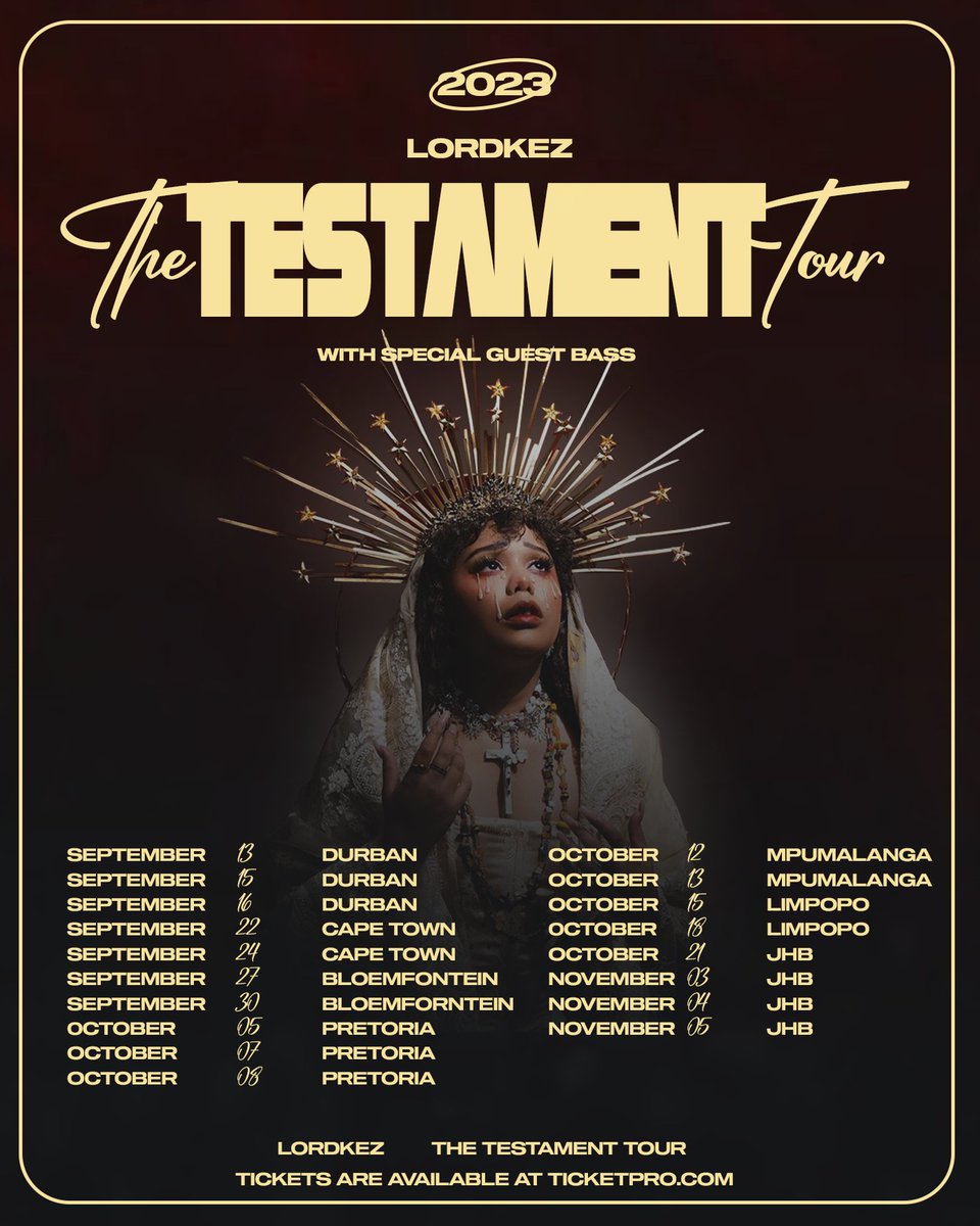 North_Std's tweet photo. The Testament tour Flyers + Merch Concept for @lordkez . Design by 05STUDIOS (@North_Std). https://t.co/3f8nAi26lD