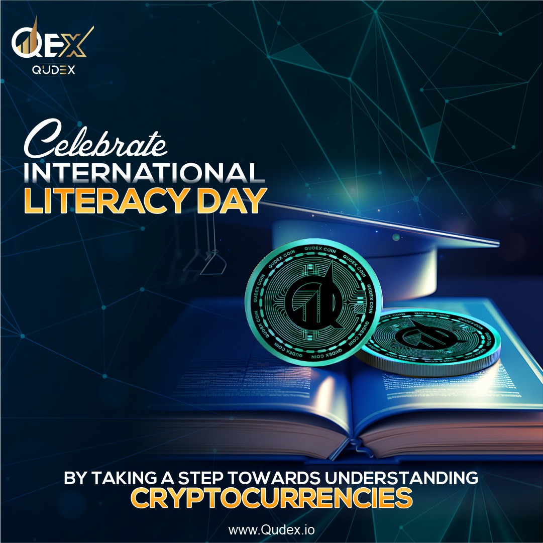 QexCoin's tweet photo. Happy International Literacy Day!
May your quest for knowledge📚 extend to the fascinating world of #cryptocurrencies, where opportunities are boundless. 📈🤑
#InternationalLiteracyDay #Literacy #CryptoLiteracy #FinancialFreedom  #QEXCoin #QuDex https://t.co/zJwgsWb0NR