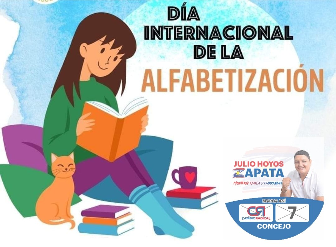 JulioHoyosz's tweet photo. Hoy celebramos el Día Internacional de la Alfabetización, una oportunidad para recordar que leer y escribir son derechos fundamentales para todos. La alfabetización abre puertas, promueve la igualdad y empodera a las personas. 📚✍️ #EducacionParaTodos https://t.co/GmKl2RNNFn
