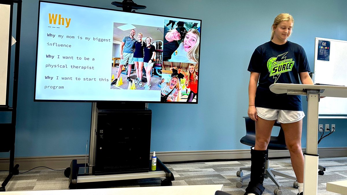 GuyDanhoff's tweet photo. ๐จStudents in my Fitness Management class today are introducing their ideas for creating new programs and revenue streams while starting with their Whyโs (based on Simon Sinekโs the Golden Circle). #exsc453 https://t.co/HvzmtbKR88