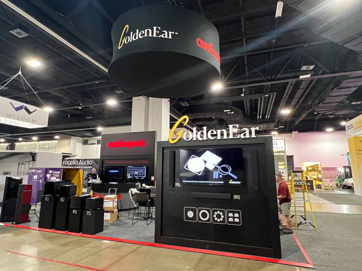 audioquest's tweet photo. A busy first day @CEDIA EXPO โ๏ธ
You'll find AudioQuest and @goldeneartech at Booth 3925 making beautiful music together all weekend.. stop by and say hi! ๐ต ๐
#WiredbyAudioQuest #GoldenEarVoice #HiResAudio #AQInstall #AudioQuest #HiFiCable #PoweredbyAudioQuest #AVTweeps https://t.co/ACzQFBalzu