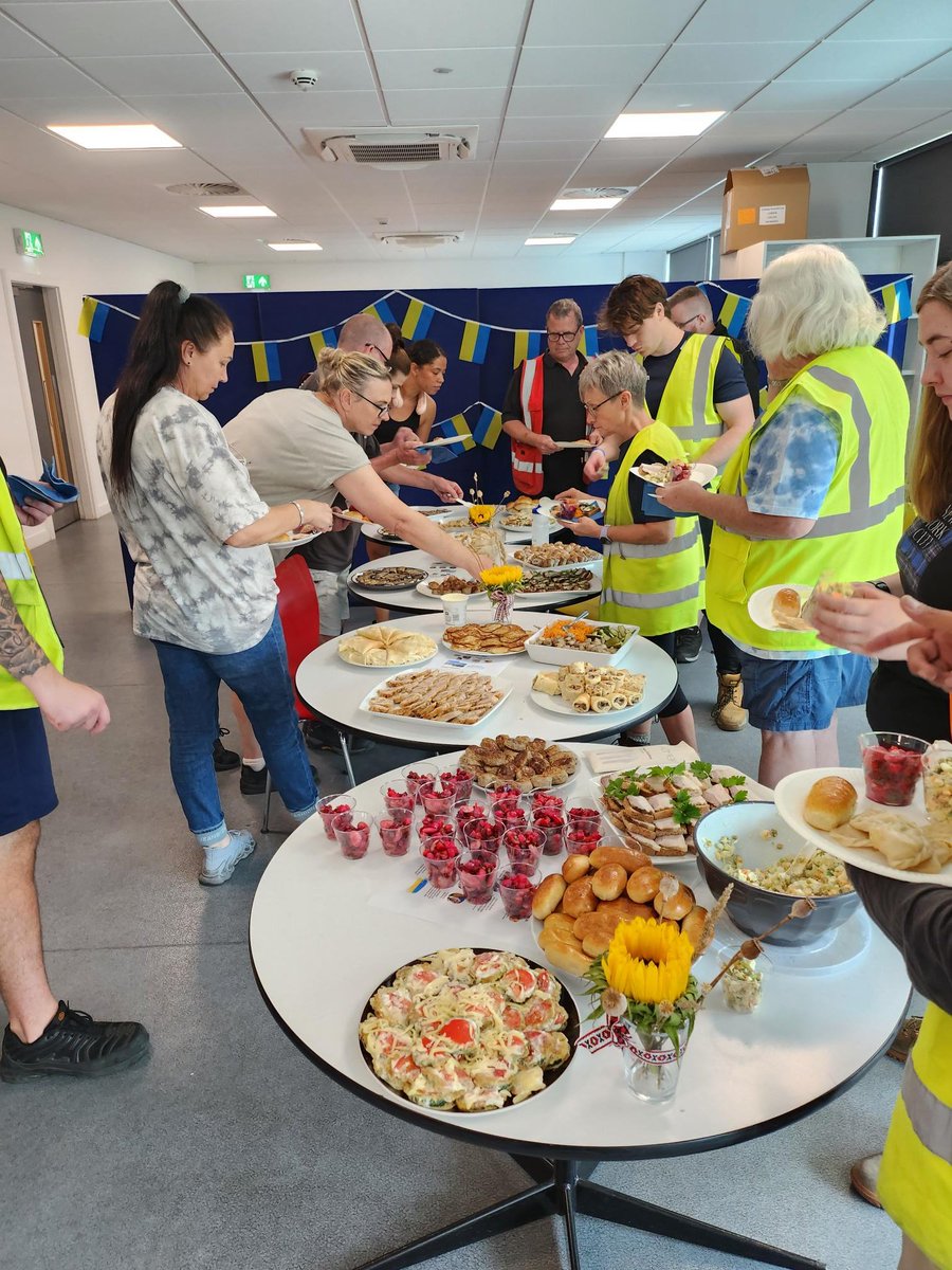 Our first culture day at our Warwick warehouse where we’re enjoying food and celebrating with our Ukrainian colleagues.
