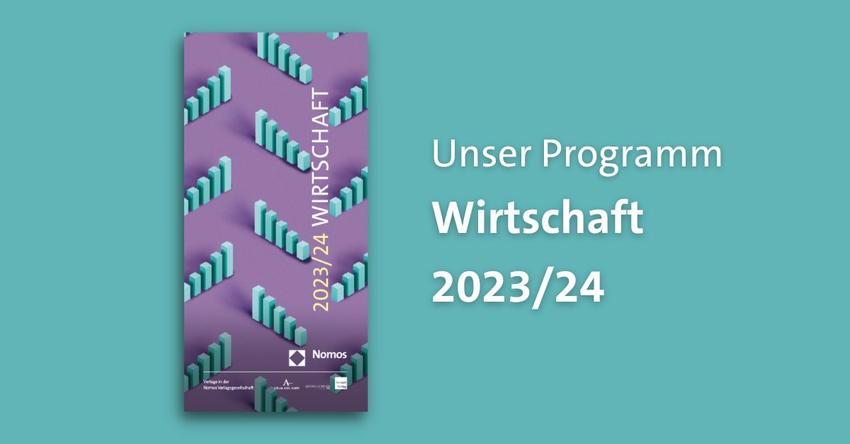 Nomos Verlag (@nomosverlag) on Twitter photo Unsere aktuelle Programmübersicht für den Bereich Wirtschaftswissenschaft und Wirtschaftsrecht ist da 📊💡
Jetzt den digitalen Katalog durchblättern: yumpu.com/de/document/re…
@dfi_ludwigsburg <a href="/Monopolkom/">Monopolkommission</a> <a href="/VerlagKarlAlber/">Verlag Karl Alber</a> @TectumVerlag Unsere aktuelle Programmübersicht für den Bereich Wirtschaftswissenschaft und Wirtschaftsrecht ist da 📊💡
Jetzt den digitalen Katalog durchblättern: yumpu.com/de/document/re…
@dfi_ludwigsburg <a href="/Monopolkom/">Monopolkommission</a> <a href="/VerlagKarlAlber/">Verlag Karl Alber</a> @TectumVerlag