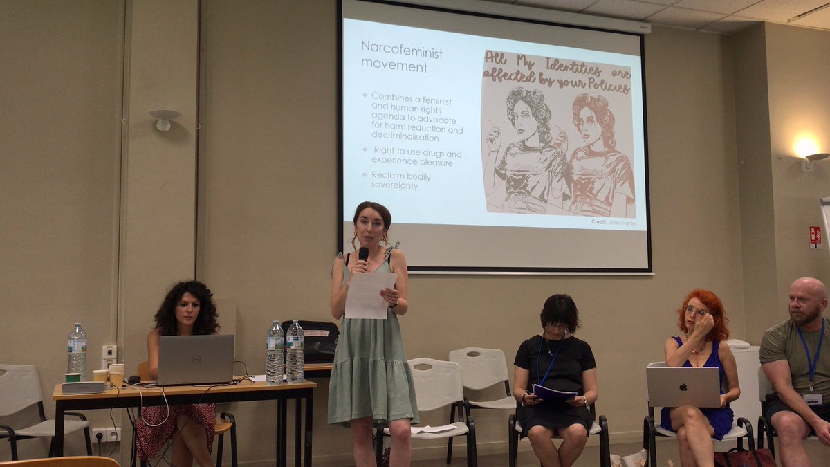 Thrilled to be in attendance of the launch of the new collection, Narcofeminisms: Revisioning Drug Use edited by <a href="/fay__dennis/">Fay Dennis</a> and <a href="/KiranPienaar/">Kiran Pienaar</a>. The collection, inspired by the narcofeminist movement, attends to the life-affirming qualities of drug use. #CDP2023