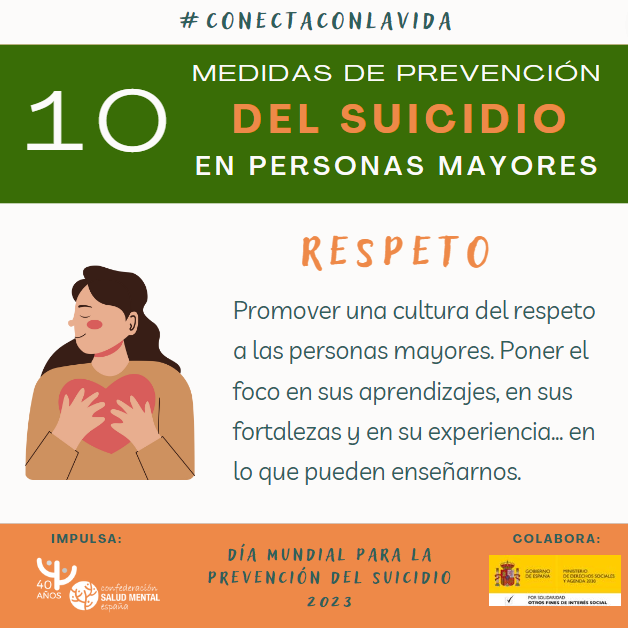 👵🏿👴🏾 Hoy es el #DíaMundialPrevenciónSuicidio. Este año lo dedicamos a la prevención del #suicidio y cuidados de nuestras personas mayores, que merecen todo nuestro respeto y admiración.

💚#ConectaConLaVida cuenta con la colaboración de <a href="/MSocialGob/">Ministerio de Derechos Sociales, Consumo y A2030</a>.

➡️ bit.ly/3Zcetwc ⬅️