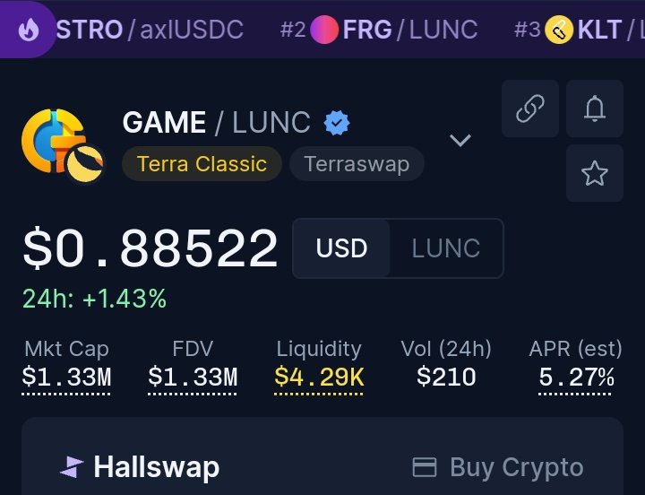 Price of #GAME is hot again, join our tg and into my competition of biggest buy, now it's moment to buy game!!! #LUNC #USTC #BNB     #BNBChain #BTC    #LuncBurn #cryptocurrencies #elon_musk #ElonVsZuckerberg #Arbitrage #LUNCCcommunity #LuncBurn #TERRA #Luna