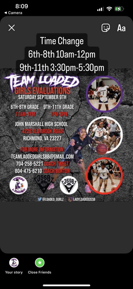 Time Change: 6th-8th 10am-12pm
                        9th-11th 3:30pm-5:30pm