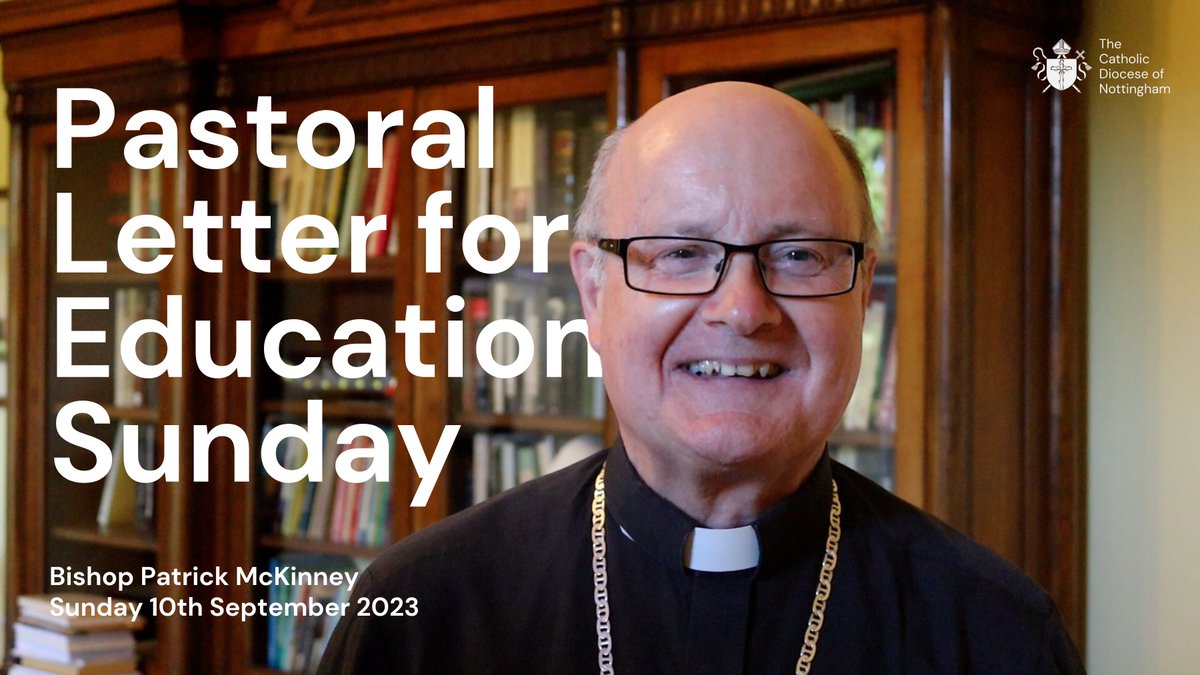 NottsDiocese's tweet image. Bishop Patrick's 7 Minute Pastoral Letter for Education Sunday, to be read at all Sunday Masses this weekend is also released online at: dioceseofnottingham.uk/news/education…

Click the link above to listen, watch, and read ⬆️ @BishopPMcKinney