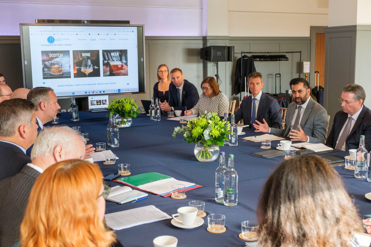 Scotch Whisky Association (@scotchwhiskyswa) on Twitter photo FM <a href="/humzayousaf/">Humza Yousaf</a> met with SWA Council today to discuss shared priorities including investment, exports & tourism, along with a pledge to build on the success of the industry’s #MadeToBeMeasured campaign with direct support from <a href="/scotgov/">Scottish Government</a>
Read the release 👉scotch-whisky.co/489h4L6 FM <a href="/humzayousaf/">Humza Yousaf</a> met with SWA Council today to discuss shared priorities including investment, exports & tourism, along with a pledge to build on the success of the industry’s #MadeToBeMeasured campaign with direct support from <a href="/scotgov/">Scottish Government</a>
Read the release 👉scotch-whisky.co/489h4L6